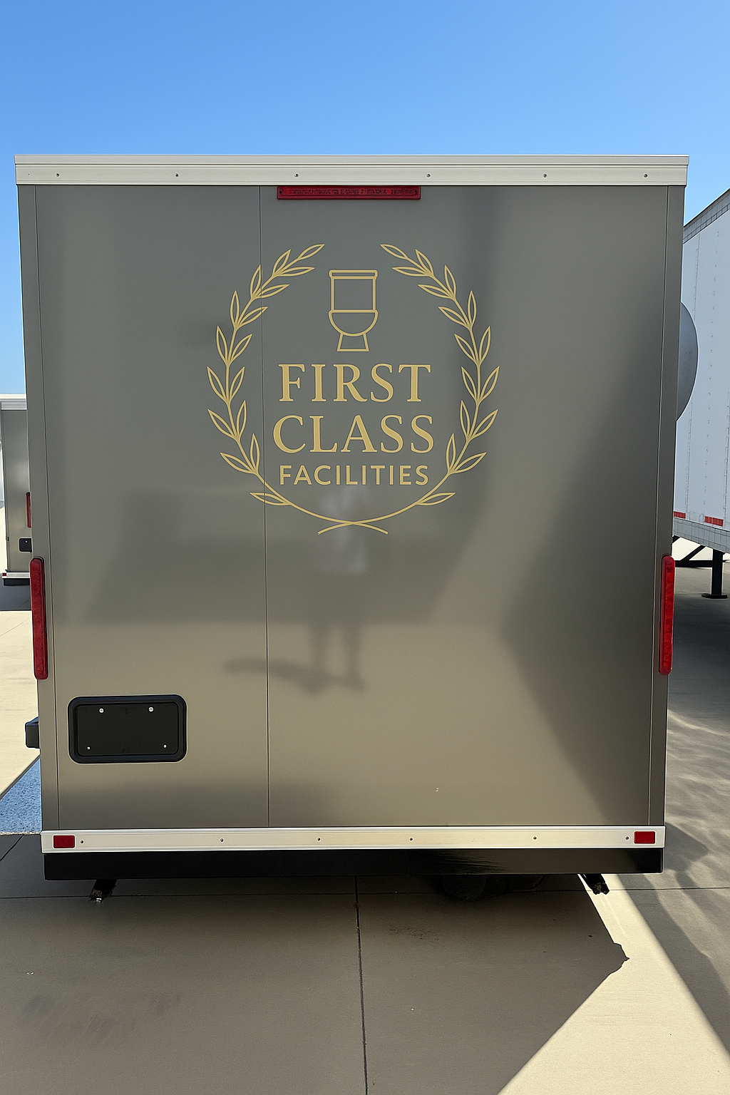 First Class Facilities branding on trailer